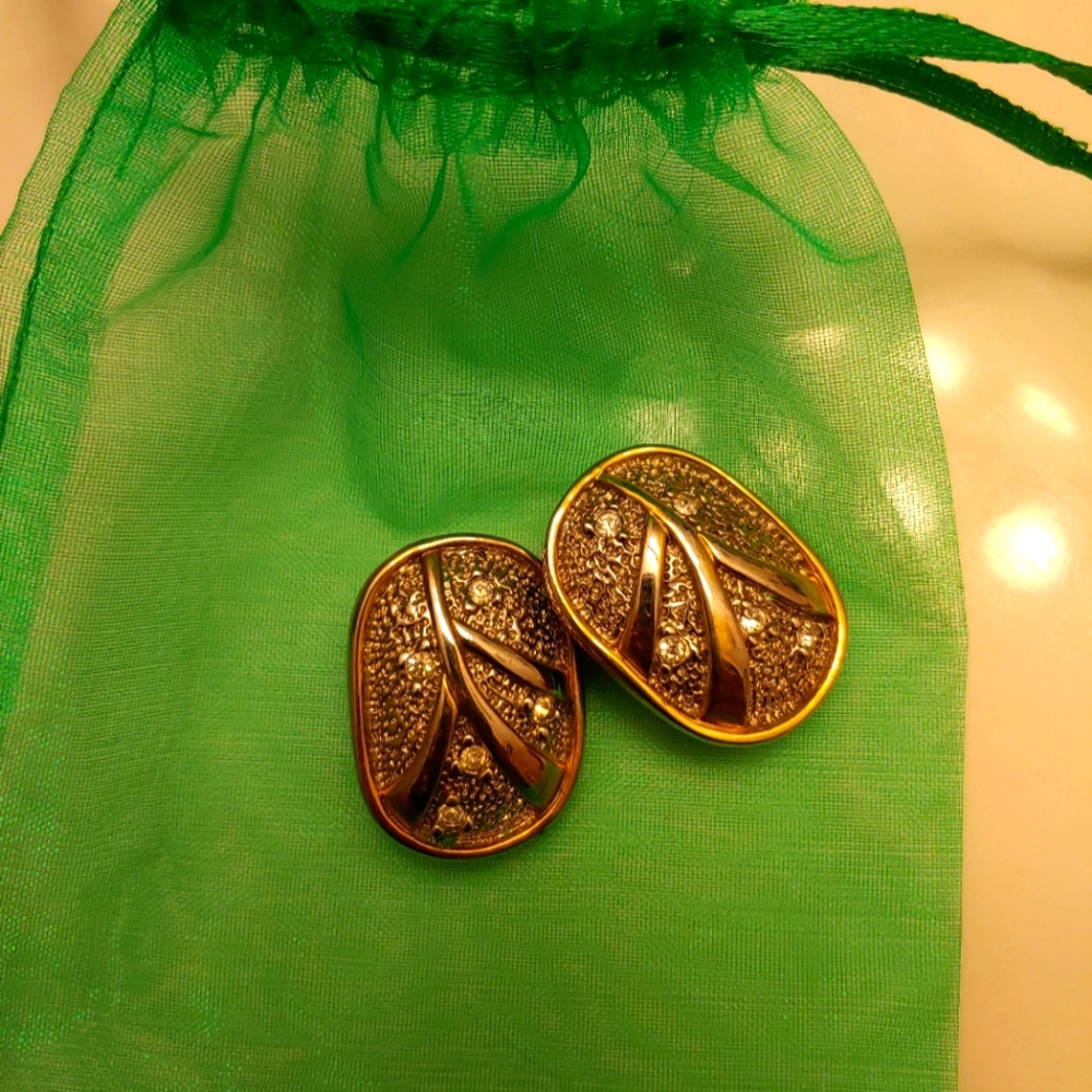 Gold and silver  earrings